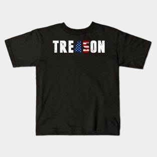 TRE45ON Treason Anti President Distressed Tshirt Kids T-Shirt